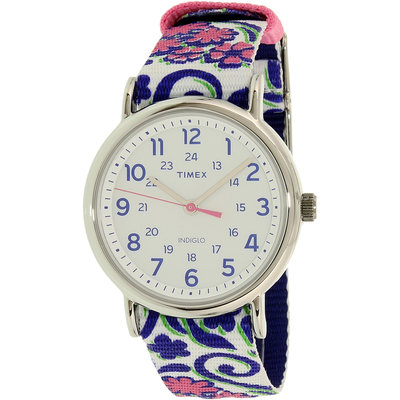 Timex Women's Weekender TW2P90200 Blue Nylon Analog Quartz Fashion Watch
