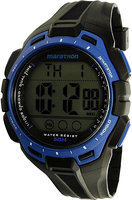 Timex Men Marathon 24-Hour Stopwatch Two-Time Zones Blue Bezel Sports TW5K94700