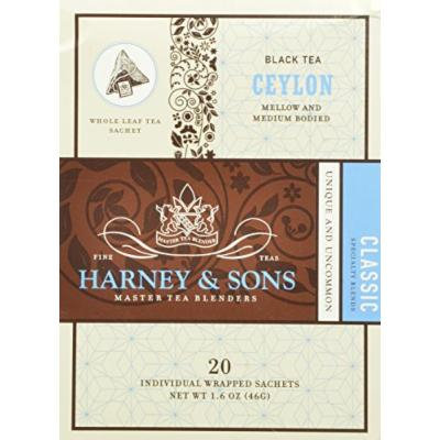 Harney & Sons Black Tea, Ceylon, 20 Sachets (Pack of 6)