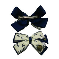 Generic Girls' Grosgrain Ribbon Hair Barette With Crocodile Clip(Pack Of 2) Size:3.9