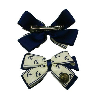 Generic Girls' Grosgrain Ribbon Hair Barette With Crocodile Clip(Pack Of 2) Size:3.9