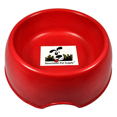 Go Green with our Eco-Friendly Bamboo Pet Feeding Bowls suitable for dogs and cats, water or food (Red, 32 oz)