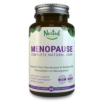 MENOPAUSE CARE Complete Complex | 60 Vegan Capsules | Naturally Sourced Black Cohosh Extract 40mg & Dong Quai Root | Mood Swings & Hot Flashes Relief Linked to Menopause | One A Day Womens Supplements