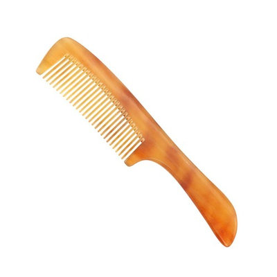 Qiaoya horn Handmade Combs/Natural Buffalo horn for Straight hair Comb (yellow buffalo fillet)