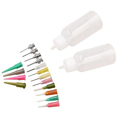 SODIAL(R) 16pc/Set Henna Kit Applicator Nozzles Bottles Paste Tattoo Body Art Drawing Tool