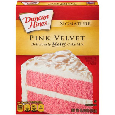 Pinnacle Foods Duncan Hines SIGNATURE LAYER CAKE MIX Pink Velvet 15.25 Oz
