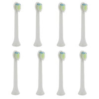 iHealthia COMPACT Sonicare Diamondclean Heads for Philips Sonicare Toothbrushes HX6073, 8-pack, fits DiamondClean, Flexcare, HealthyWhite, Plaque Control, Gum Health, PowerUp