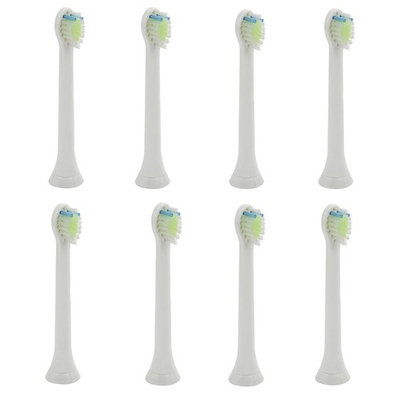 iHealthia COMPACT Sonicare Diamondclean Heads for Philips Sonicare Toothbrushes HX6073, 8-pack, fits DiamondClean, Flexcare, HealthyWhite, Plaque Control, Gum Health, PowerUp