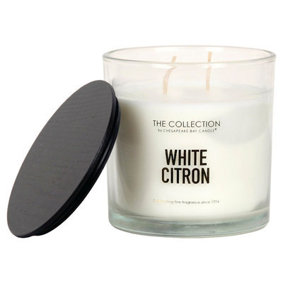The Collection White Citron Jar Candle, Ivory