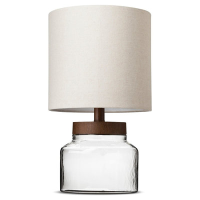 Mastercraft Wood & Glass Fillable Uplight - Threshold