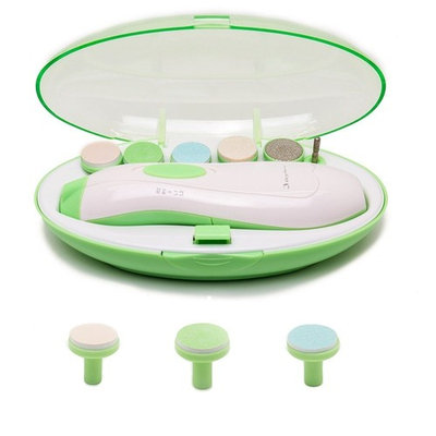 Baby Nail File Electric Nail Trimmer - Jaybva Safe Baby Nail Clippers for Newborn Children Toddlers with LED Light