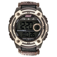 Men's Coleman 10 Digit LCD Alarm Chronograph Multi - Function Watch - Brown