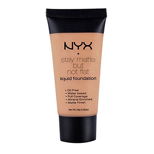 1 NYX SMF18 MEDIUM MOYEN - STAY MATTE BUT NOT FLAT LIQUID FOUNDATION + FREE EARRING