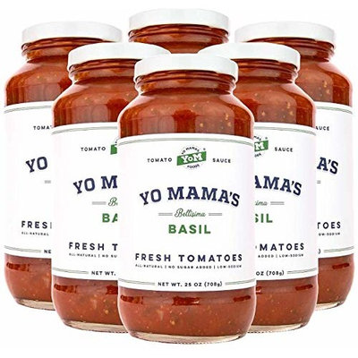 Gourmet Tomato Basil Pasta Sauce Multi Pack | (6) 25 oz Jars – No Sugar Added, Gluten Free, Preservative Free, Keto and Paleo Friendly, and Made with Whole, Non-GMO Tomatoes!