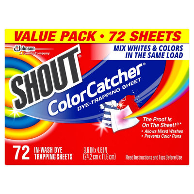 S.c. Johnson Shout Color Catcher In-Wash Dye Trapping Sheets - 72 Count
