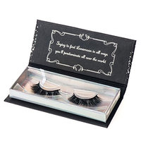 Lunamoon 3D Mink Fur Fake Eyelashes 100% Siberian Mink Fur Hand-made False Eyelashes Natural Look for Women’s Makeup 1 Pair Package