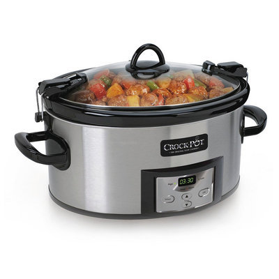 Crock-Pot 6-Quart Programmable Cook & Carry Slow Cooker- Silver, SCCPVL610-S-A
