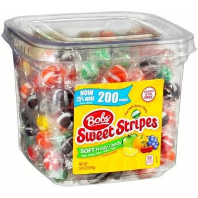 Bob's Sweet Stripes Soft Fruity Candy, 200 count, 34.5 oz