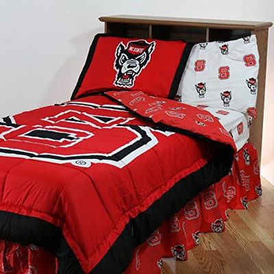 College Covers North Carolina State Wolfpack Bed in a Bag, Twin, White