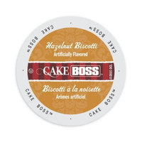 Single Cup Coffee Cake Boss Coffee Hazelnut Biscotti, Single Serve Cup Portion Pack for Keurig K-Cup Brewers