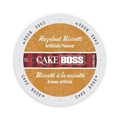 Single Cup Coffee Cake Boss Coffee Hazelnut Biscotti, Single Serve Cup Portion Pack for Keurig K-Cup Brewers