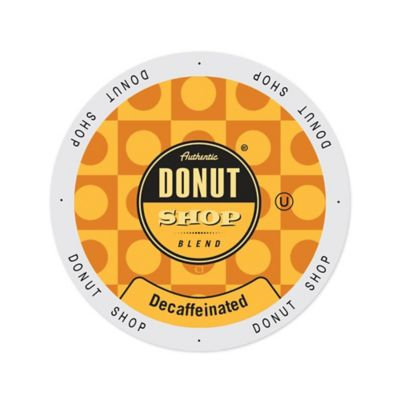 Single Cup Coffee Authentic Donut Shop Blend Decaffeinated, Single-serve Cup Portion Pack for Keurig K-Cup Brewers