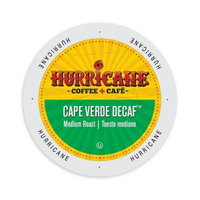 Single Cup Coffee Hurricane Coffee And Tea Cape Verde Decaf, RainforestAlliance, Single Serve Cup Portion Pack for Keurig K-Cup Brewers