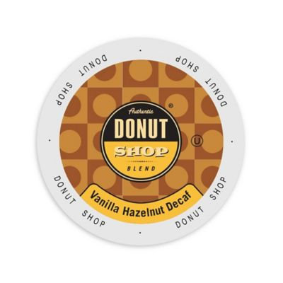 Single Cup Coffee Authentic Donut Shop Blend Vanilla Hazelnut Decaf, Single Serve Cup Portion Pack for Keurig K-Cup Brewers