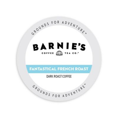 Single Cup Coffee Barnie's Coffee Kitchen French Roast, Rainforest Alliance, Single Serve Cup Portion Pack for Keurig K-Cup Brewers