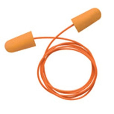 Radnor Single Use Tapered Orange Polyurethane And Foam Corded Earplugs (100 P.