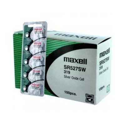 100 pc Maxell SR527SW SR64 319 SR527 Silver Oxide Watch Battery
