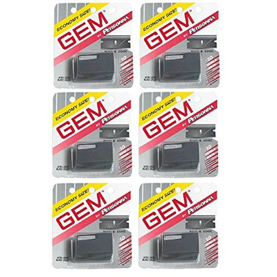 Personna Gem Super Stainless Steel Refill Blades, 10 ct. (Pack of 6) + FREE Travel Toothbrush, Color May Vary
