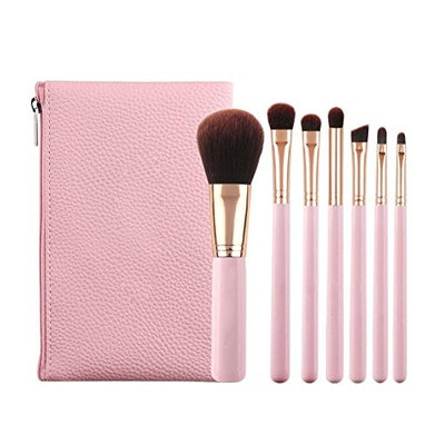 Jocestyle 7pcs Cosmetic Brushes Set with Bag Eyeshadow Contour Makeup Tool