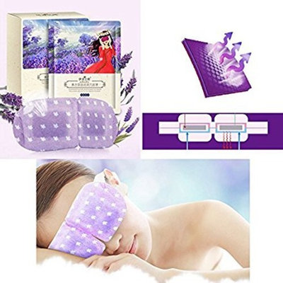 Hot Sale!Steam Eye Mask,Nmch Eye SPA Hot Warm Eye Patch Steam Eye Pillow for Tranquil Relaxation, Lavender Fragrance, 10pcs (10 pcs, PURPLE)
