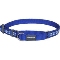 Red Dingo MC-RB-DB-ME Martingale Dog Collar Reflective Dark Blue Medium