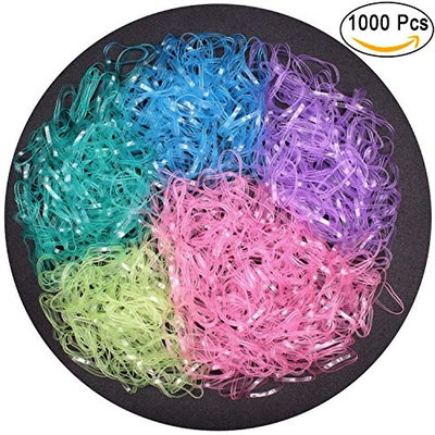 Fashion & Lifestyle 1000 Pcs Boutique Baby Girls Hair Ties Ponytail Holders - Stretchy Elastic Hair Rubber Bands Top Knots Braids Dreadlocks Styling Accessories for Toddlers Kids Teens