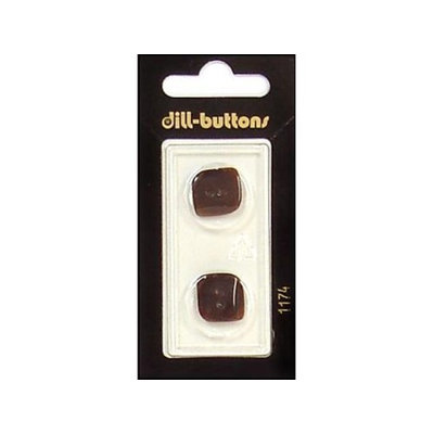 Dill Buttons Of America Dill Buttons 18mm 2pc 2 Hole Brown