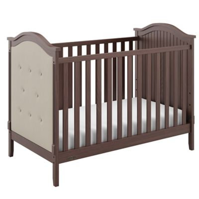 Storkcraft Linden Tufted 3-In-1 Convertible Crib - Walnut/Sand Baby Crib