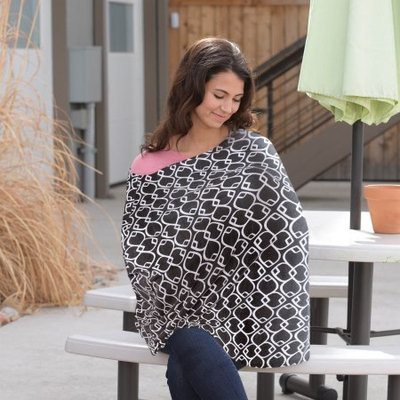 On the Goldbug 4 -in-1 Nursing Scarf Black Geo
