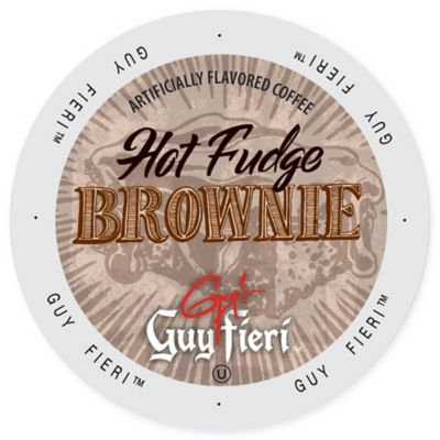 Single Cup Coffee Guy Fieri Coffee Hot Fudge Brownie, Single Serve Cup Portion Pack for Keurig K-Cup Brewers