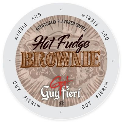 Single Cup Coffee Guy Fieri Coffee Hot Fudge Brownie, Single Serve Cup Portion Pack for Keurig K-Cup Brewers
