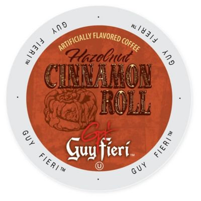 Single Cup Coffee Guy Fieri Coffee Hazelnut Cinnamon Roll, Single Serve Cup Portion Pack for Keurig K-Cup Brewers