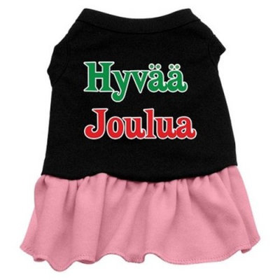 Mirage Pet Products 10-Inch Hyvaa Joulua Screen Print Dress