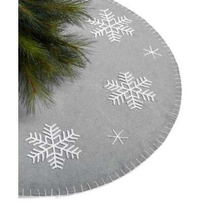 Gray Snowflake Tree Skirt, Created for Macy's
