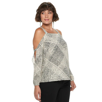 Women's Juicy Couture Georgette Cold Shoulder Top