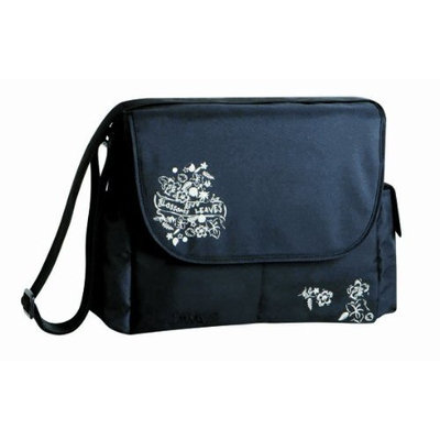 Lassig Marv Messenger Bag Blossoms and Leaves, Black