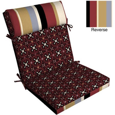 Arden Companies Pillow Top Pattern Chair Outdoor Cushion, Emerson Port