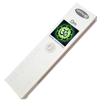 Nitiraj Platinum Natural Incense Sticks Slow Burning 1hr. 2Pack Om