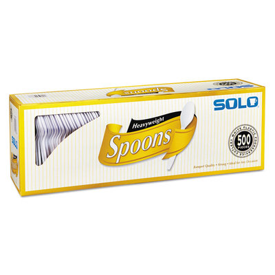 Solo Spoon - 1 Piece(s) - 500/Carton - Disposable - Polystyrene - White