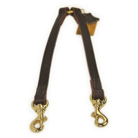 Dean and Tyler Split Personality Dog Leash, Brown 1-Foot by 1/2-Inch with Solid Brass Hardware.